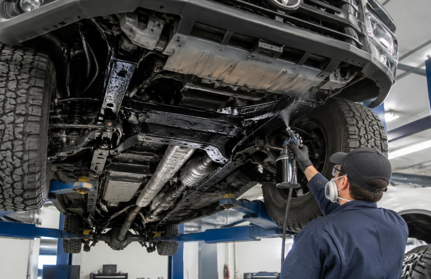 Zabezpieczanie ramy Toyoty Land Cruiser środkiem antykorozyjnym