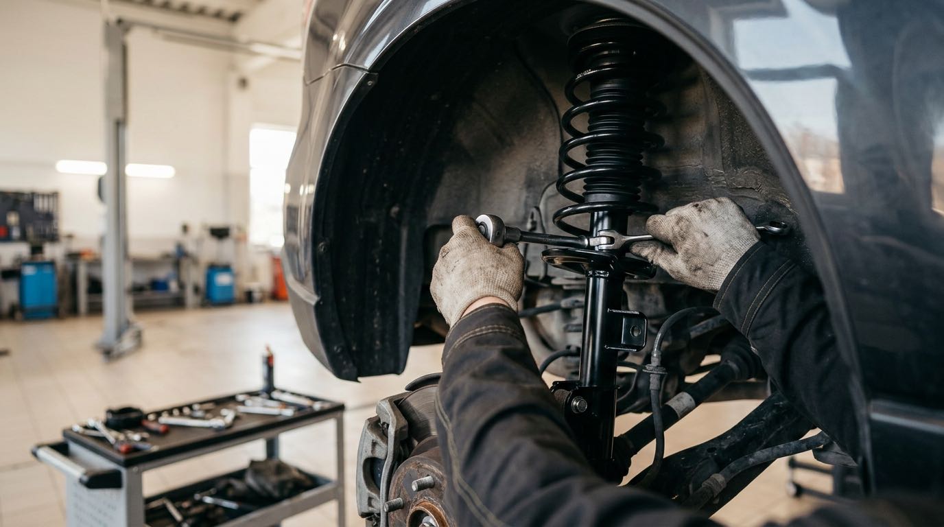 Amortizatorių keitimas Klaipėdoje – Autopit – proceso detalė, autoservisas Vilnius