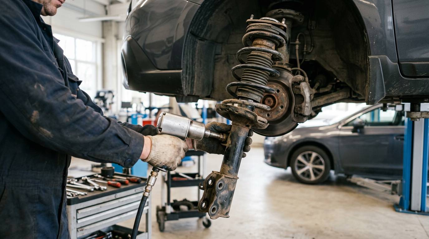 Amortizatorių keitimas Vilniuje – Automyla – proceso detalė, autoservisas Vilnius