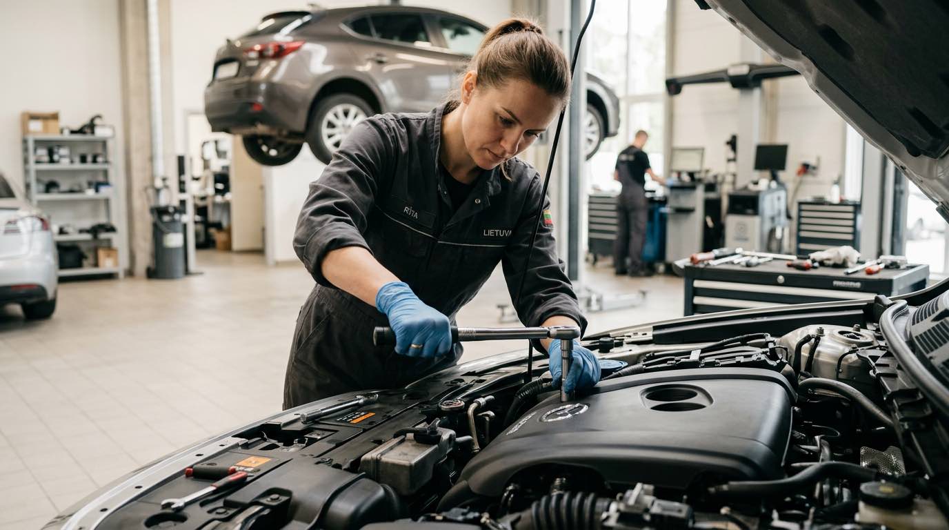 Mazda priežiūra ir remontas. Mazda servisas Vilniuje – Automyla – proceso detalė, autoservisas Vilnius