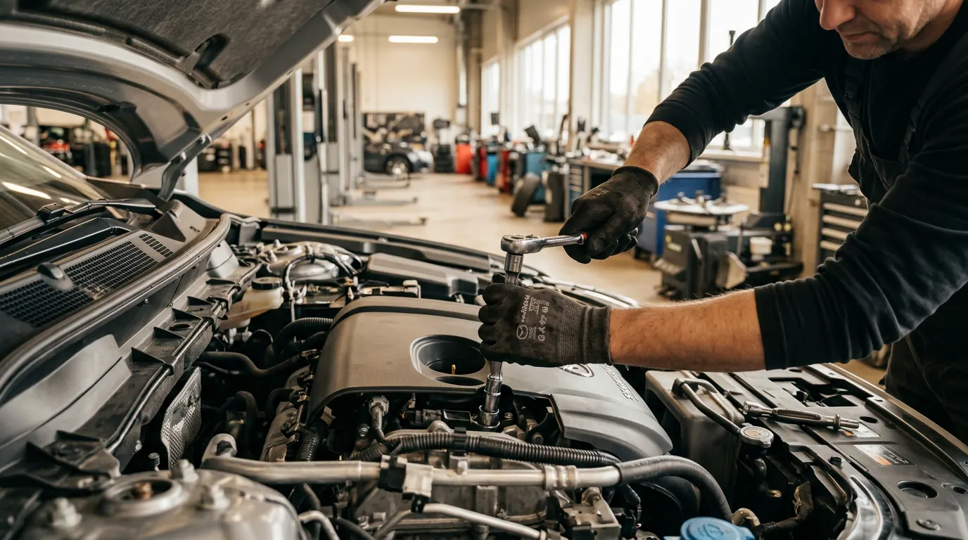Mazda servisas Kaune – profesionalus remontas su garantija – proceso detalė, autoservisas Vilnius
