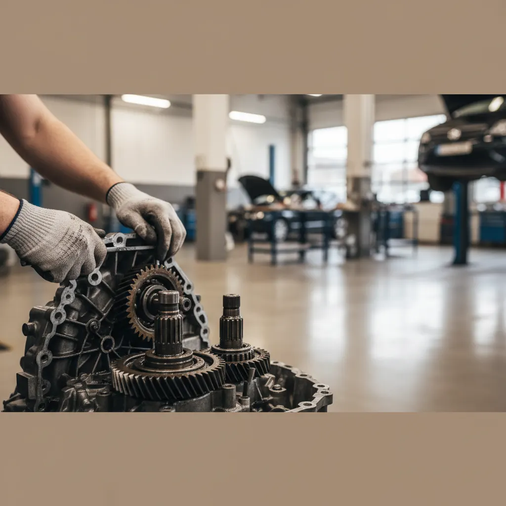 Mechaninių pavarų dėžių remontas Kaune – kai pavaros jungiasi sunkiai – proceso detalė, autoservisas Vilnius