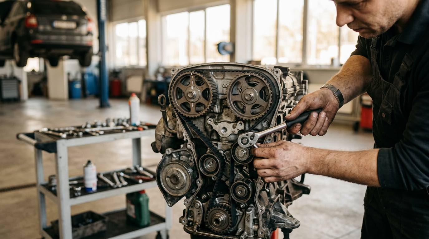 Pagrindinio diržo keitimas Vilniuje – Automyla – proceso detalė, autoservisas Vilnius