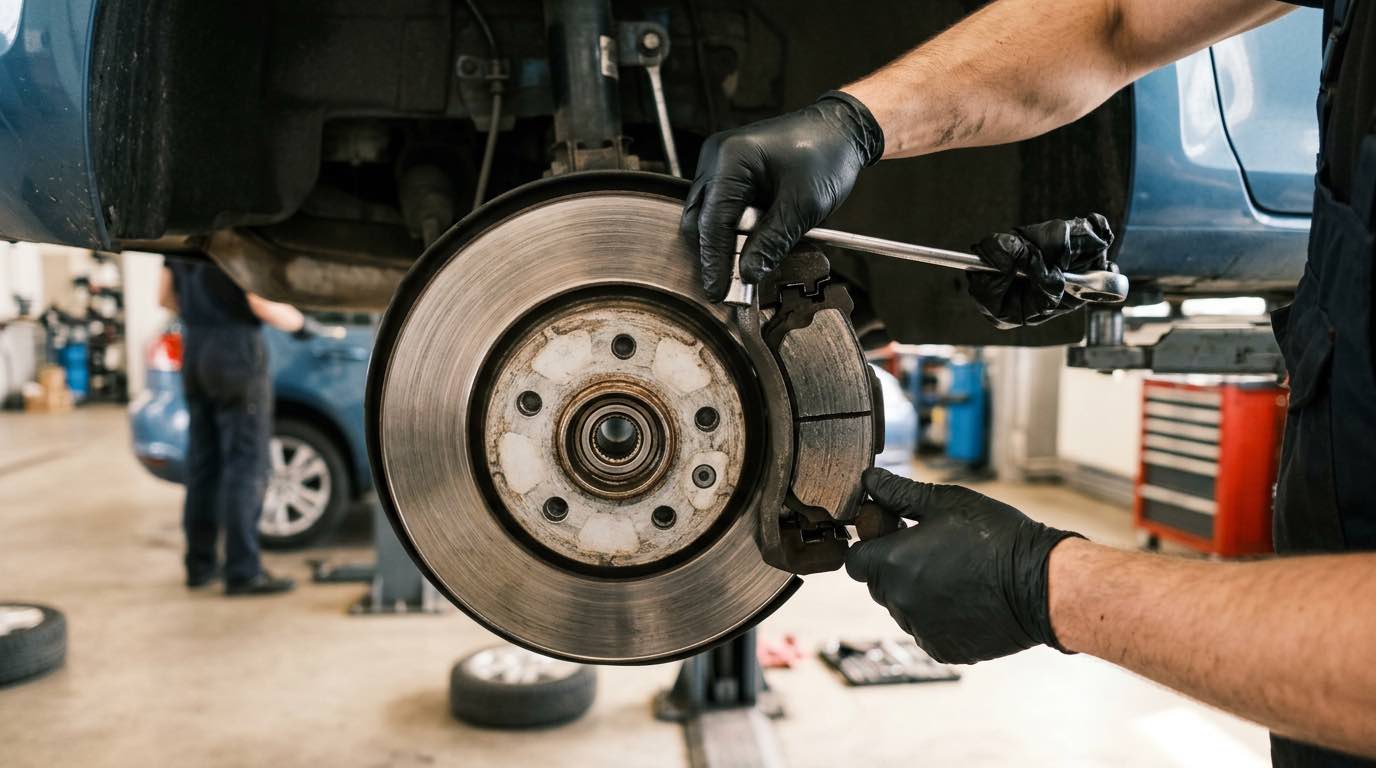 Stabdžių kaladėlių keitimas Vilniuje – Automyla – proceso detalė, autoservisas Vilnius