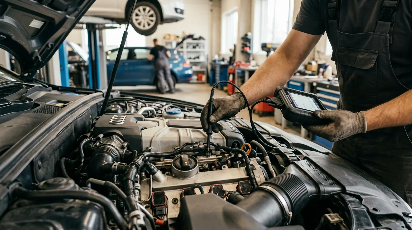 Variklio diagnostika Kaune – proceso detalė, autoservisas Vilnius