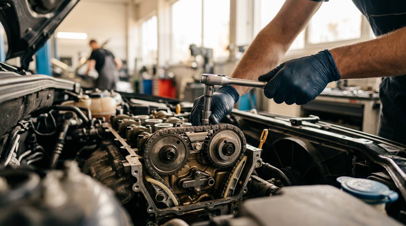 Variklio grandinės keitimas Klaipėdoje - Autopit – proceso detalė, autoservisas Vilnius