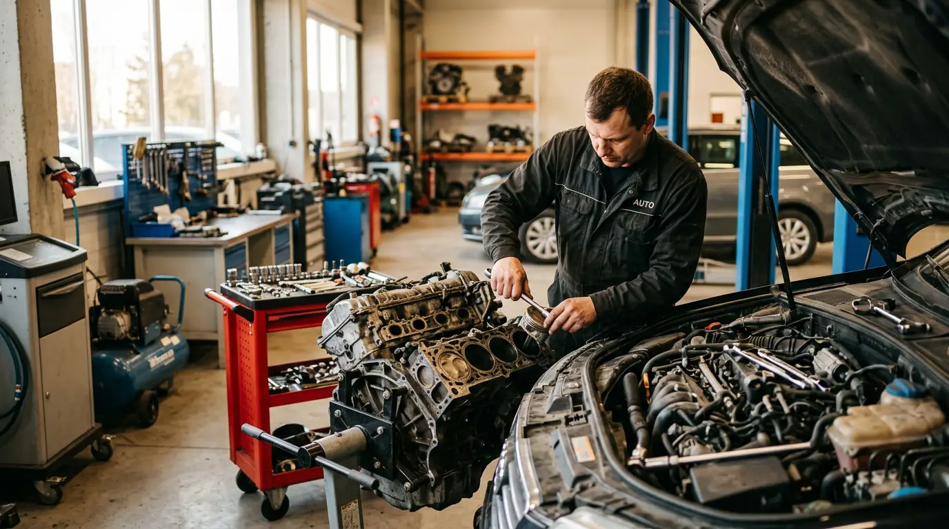 Variklių remontas: Procesas. – darbai autoservise Vilnius