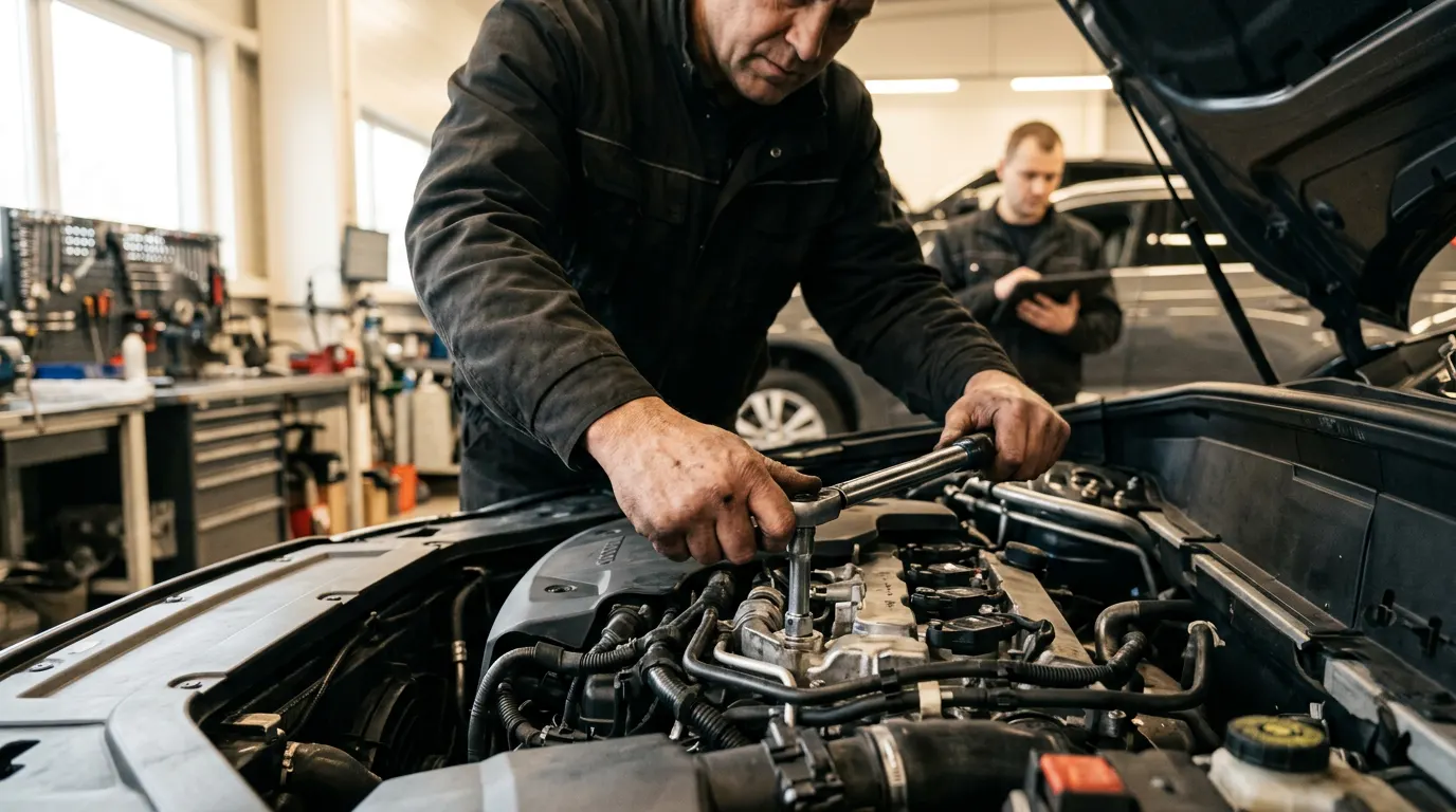 Volvo servisas Kaune - patyrę meistrai ir techninis asistentas vienoje komandoje – proceso detalė, autoservisas Vilnius