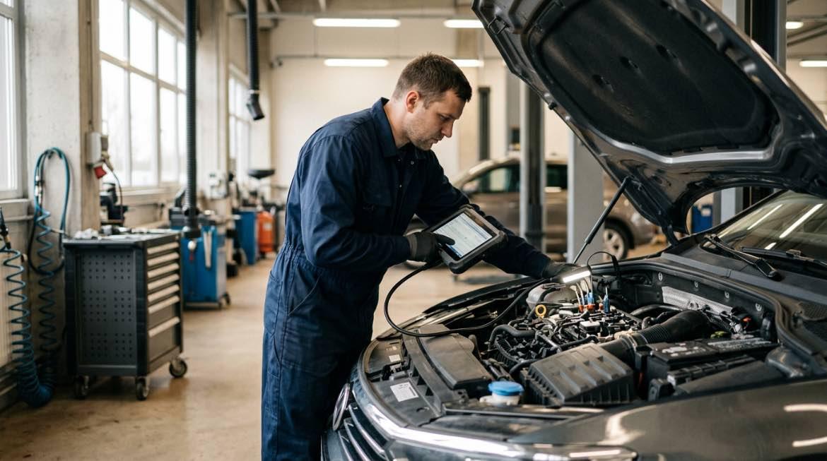 Dzinēja diagnostika Rīgā – AUTOARA – darbi autoservisā Vilnius