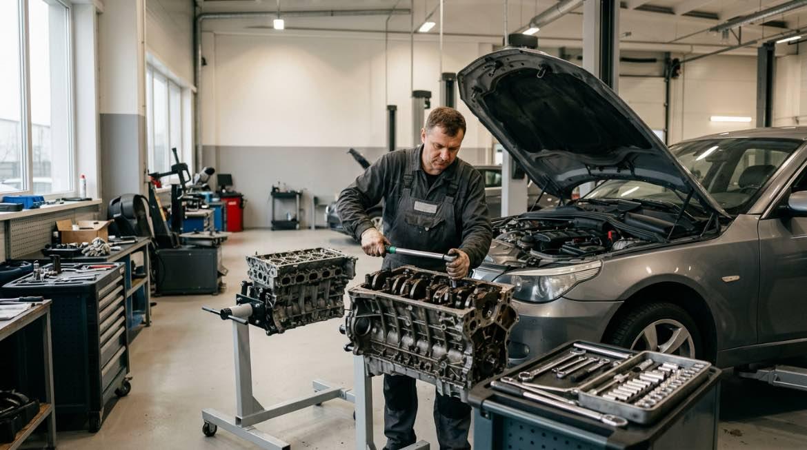 Dzinēja remonts Rīgā – AUTOARA – darbi autoservisā Vilnius