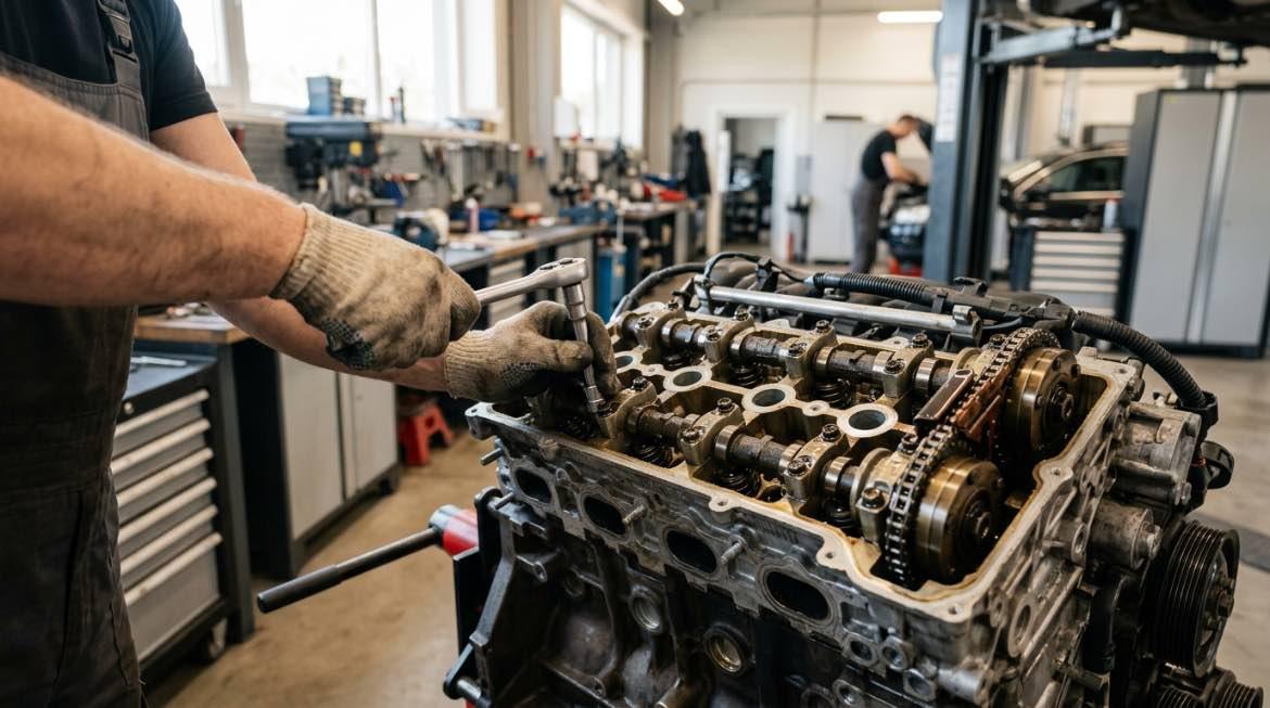 Dzinēja remonts Rīgā – AUTOARA – procesa detaļa, autoservisas Vilnius