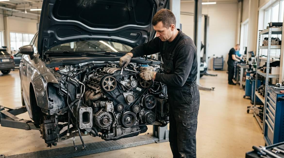 Galvenās siksnas nomaiņa Rīgā – AUTOARA – darbi autoservisā Vilnius
