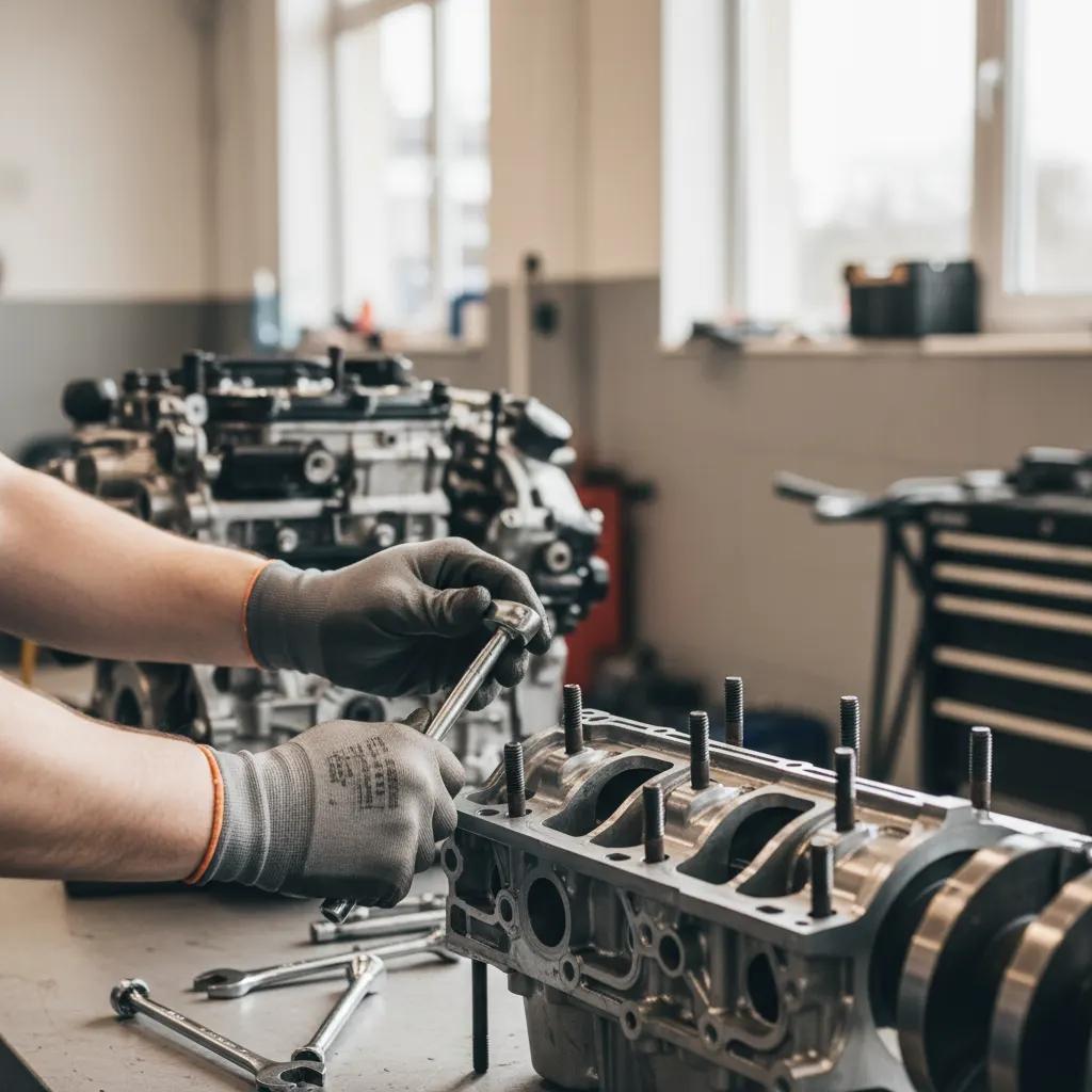 Kapitalinis variklio remontas Kaune – sudėtingų variklio gedimų sprendimas – proceso detalė, autoservisas Vilnius