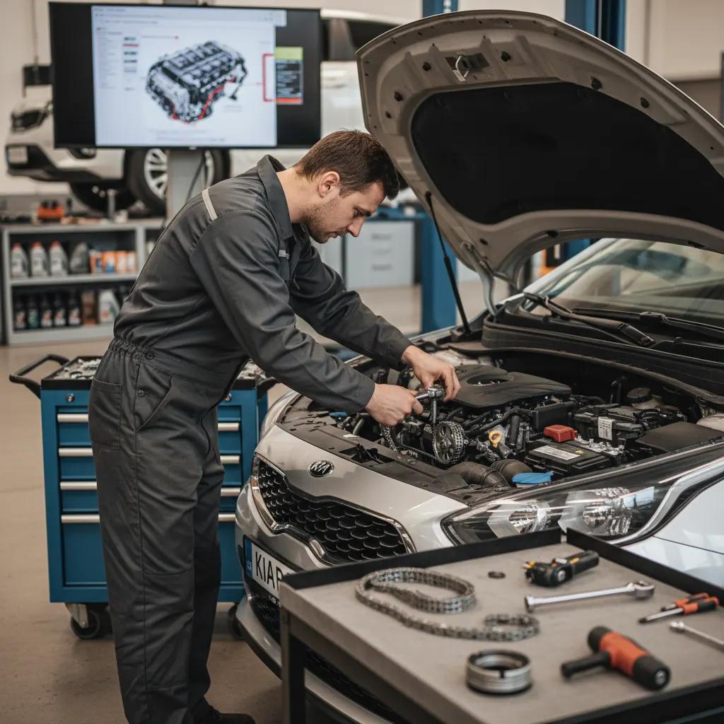 Kia variklio grandinės keitimas Vilniuje ir Kaune – darbai autoservise Vilnius