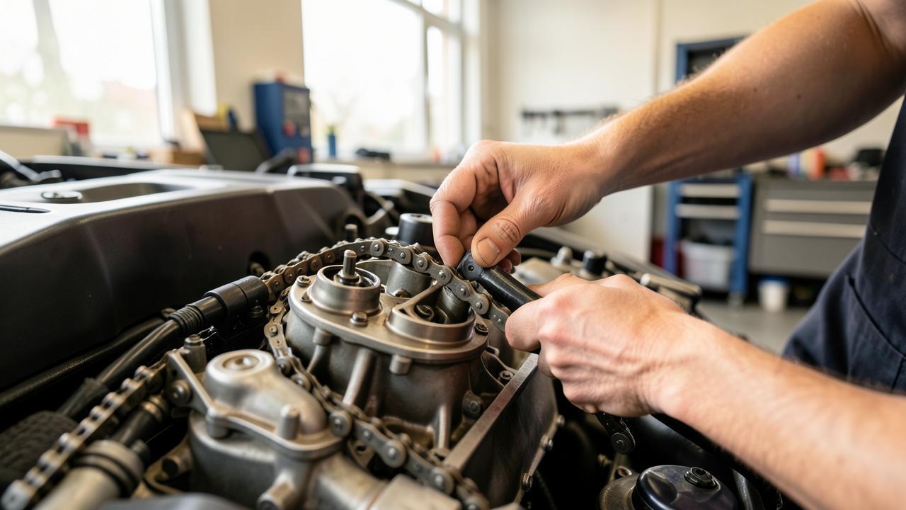 Mercedes variklio grandinės keitimas – proceso detalė, autoservisas Vilnius