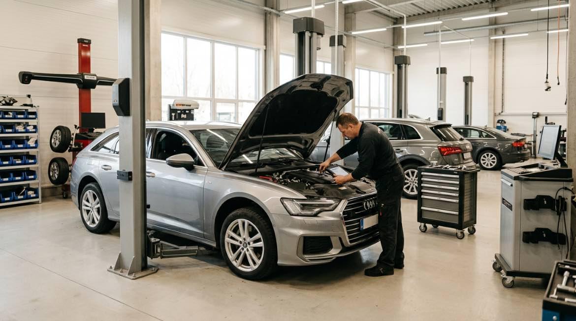 Neatkarīgs pēcgarantijas Audi serviss Rīgā – darbi autoservisā Vilnius