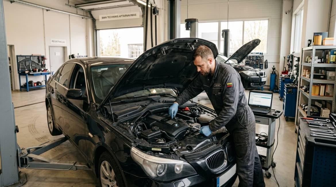 Neatkarīgs Pēcgarantijas BMW serviss Rīgā lētāk – darbi autoservisā Vilnius