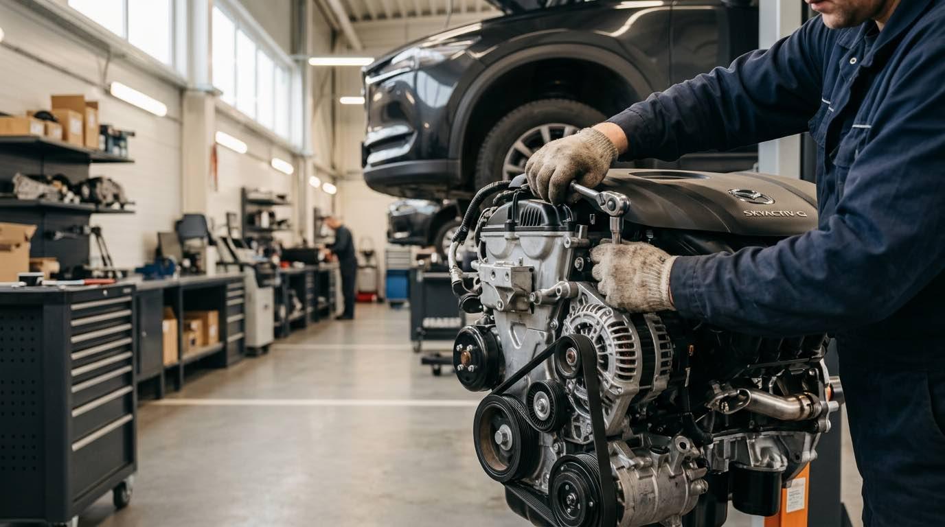Neatkarīgs Pēcgarantijas Mazda serviss Rīgā lētāk – procesa detaļa, autoservisas Vilnius
