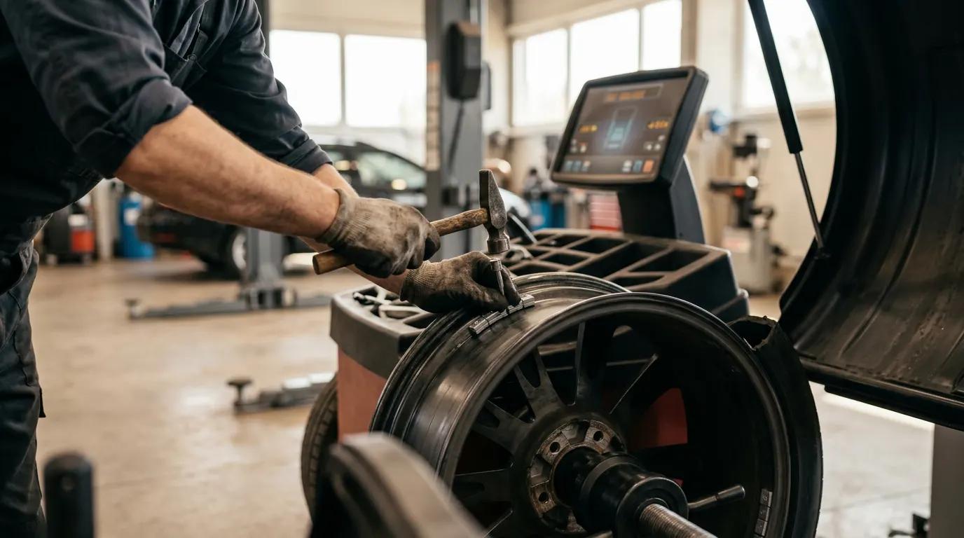 Ratų balansavimo darbai autoservise Kaune