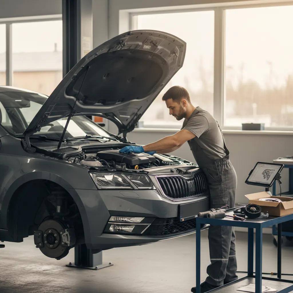 Škoda pagrindinio diržo keitimas Vilniuje ir Kaune – darbai autoservise Vilnius