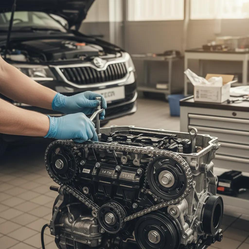 Škoda variklio grandinės keitimas Vilniuje ir Kaune – proceso detalė, autoservisas Vilnius