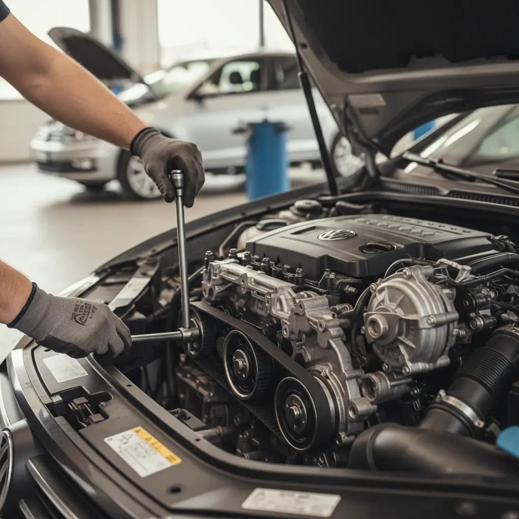 VW pagrindinio diržo keitimas Vilniuje ir Kaune – proceso detalė, autoservisas Vilnius